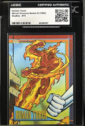 1993 SkyBox Marvel Universe Series IV Human Torch #75 CGC AUTH