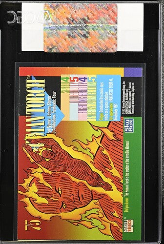 1993 SkyBox Marvel Universe Series IV Human Torch #75 CGC AUTH