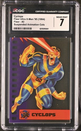 1994 Fleer Ultra X-Men '95 Suspended Animation Cels Cyclops #2 CGC 7 NRMT