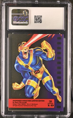 1994 Fleer Ultra X-Men '95 Suspended Animation Cels Cyclops #2 CGC 7 NRMT