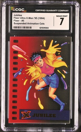 1994 Fleer Fleer Ultra X-Men '95 Suspended Animation Cels Jubilee #5 CGC 7 NRMT