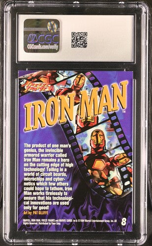 1994 Fleer Marvel Universe Series V Iron Man #8 CGC 9 MINT