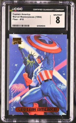 1994 Fleer Marvel Masterpieces Captain America #18 CGC 8 NM-MT