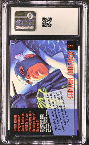 1994 Fleer Marvel Masterpieces Captain America #18 CGC 8 NM-MT