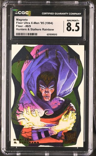 1994 Fleer Ultra X-Men '95 Hunters & Stalkers Rainbow Magneto #8 CGC 8.5 NM-MT+