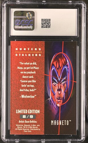 1994 Fleer Ultra X-Men '95 Hunters & Stalkers Rainbow Magneto #8 CGC 8.5 NM-MT+