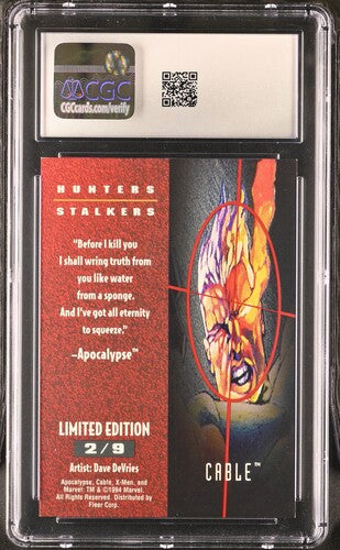 1994 Fleer Fleer Ultra X-Men '95 Hunters & Stalkers Rainbow Cable #2 CGC 9 MINT