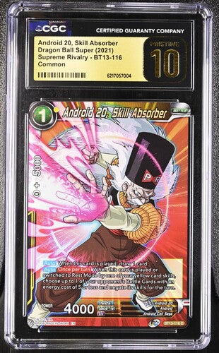 2021 Dragon Ball Super Supreme Rivalry Android 20, Skill Absorber #BT13-116 CGC 10 PRISTINE