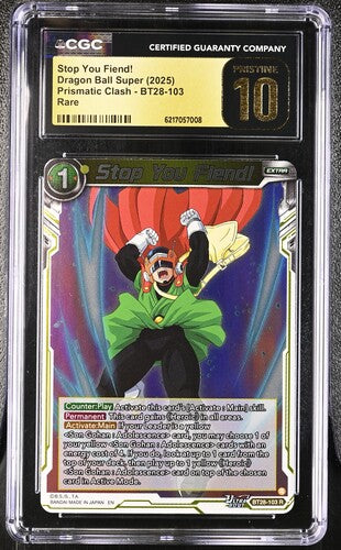 2025 Dragon Ball Super Prismatic Clash Stop You Fiend! #BT28-103 CGC 10 PRISTINE