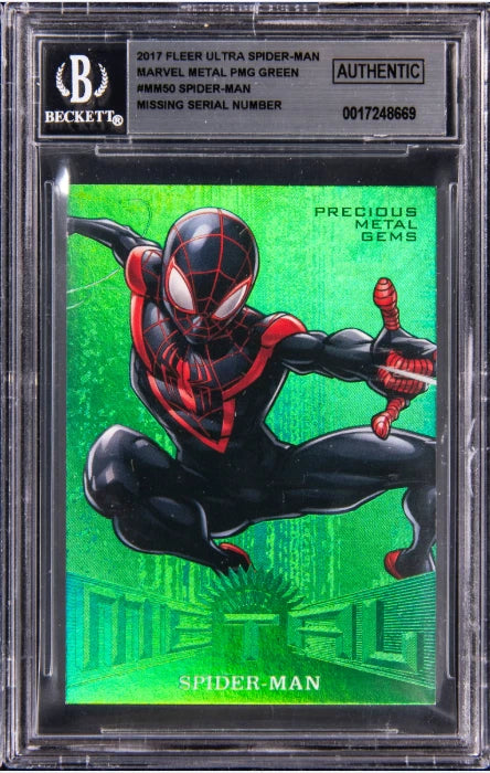 2017 ULTRA PRECIOUS METAL GEMS PMG GREEN SPIDER-MAN