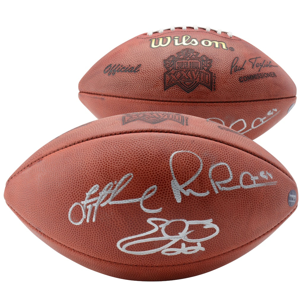 Autographed Dallas Cowboys Troy Aikman, Emmitt Smith & Michael Irvin Fanatics Authentic Wilson Super Bowl XXVII Pro Football