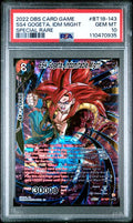 2022 DRAGON BALL SUPER CARD GAME SERIES 18 DAWN OF THE Z-LEGENDS #BT18-143 SS4 GOGETA, IDM MIGHT SPECIAL RARE